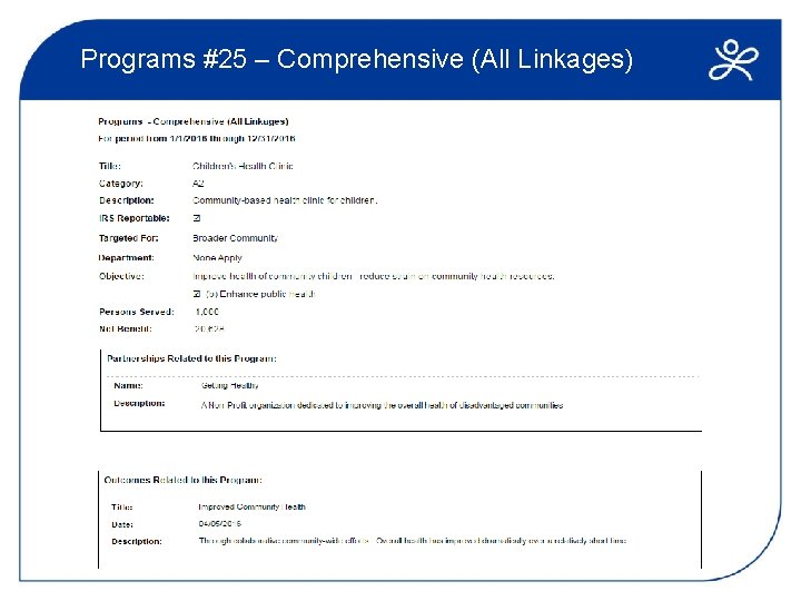 Programs #25 – Comprehensive (All Linkages) 