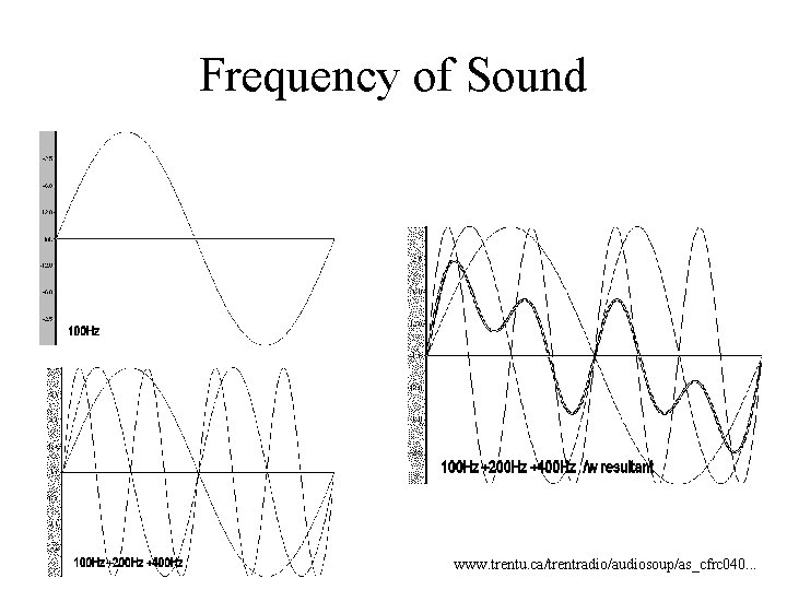 Frequency of Sound www. trentu. ca/trentradio/audiosoup/as_cfrc 040. . . 