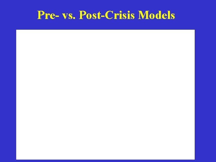 Pre- vs. Post-Crisis Models 