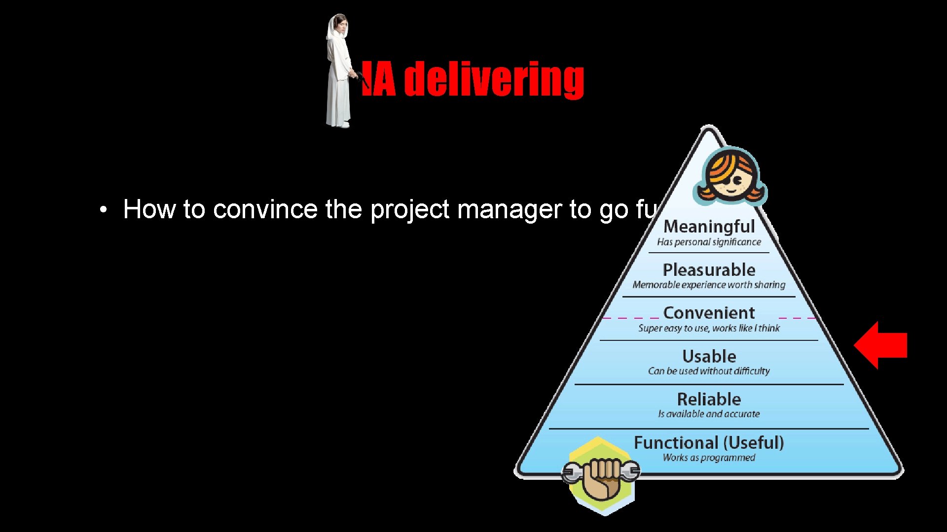 IA delivering • How to convince the project manager to go further ? 
