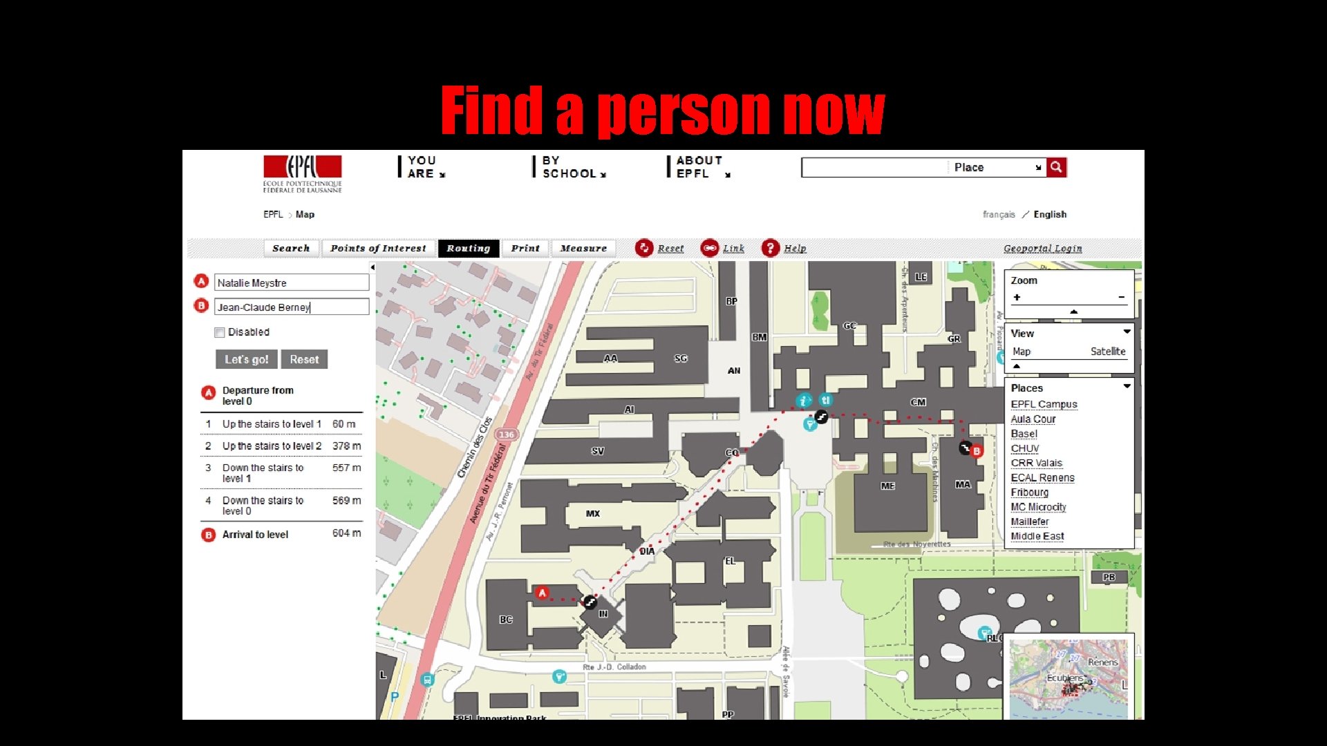 Find a person now 