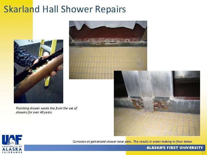 Skarland Hall Shower Repairs Plumbing shower waste line from the use of showers for