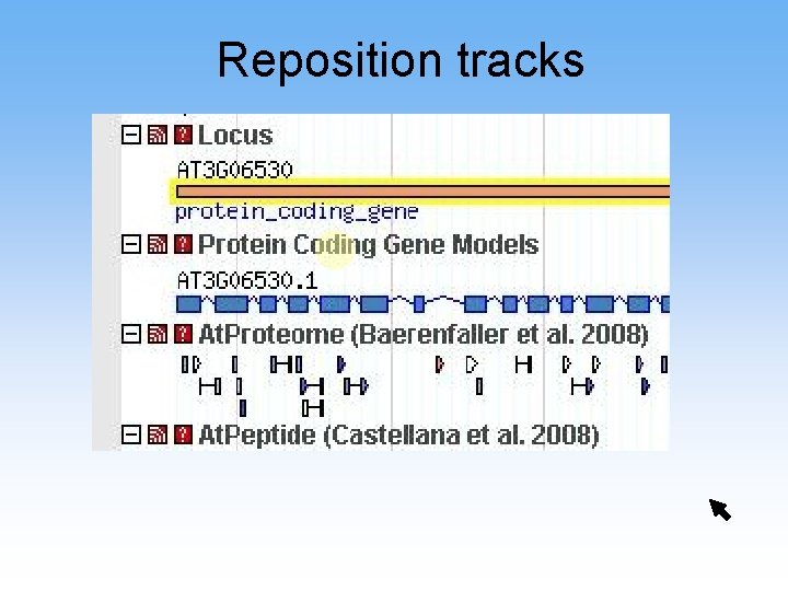 Reposition tracks 