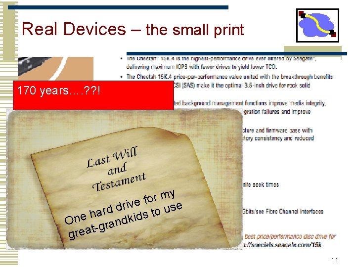 Real Devices – the small print 170 years…. ? ? ! y m r