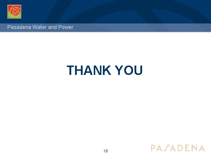 Pasadena Water and Power THANK YOU 18 