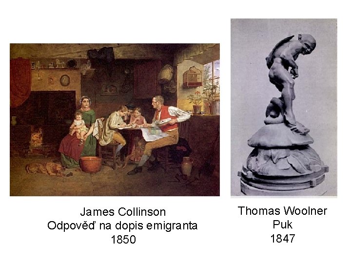 James Collinson Odpověď na dopis emigranta 1850 Thomas Woolner Puk 1847 