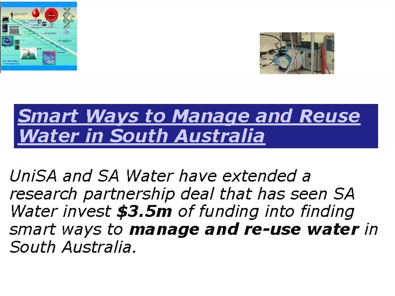 Smart Ways to Manage and Reuse Water in South Australia Uni. SA and SA