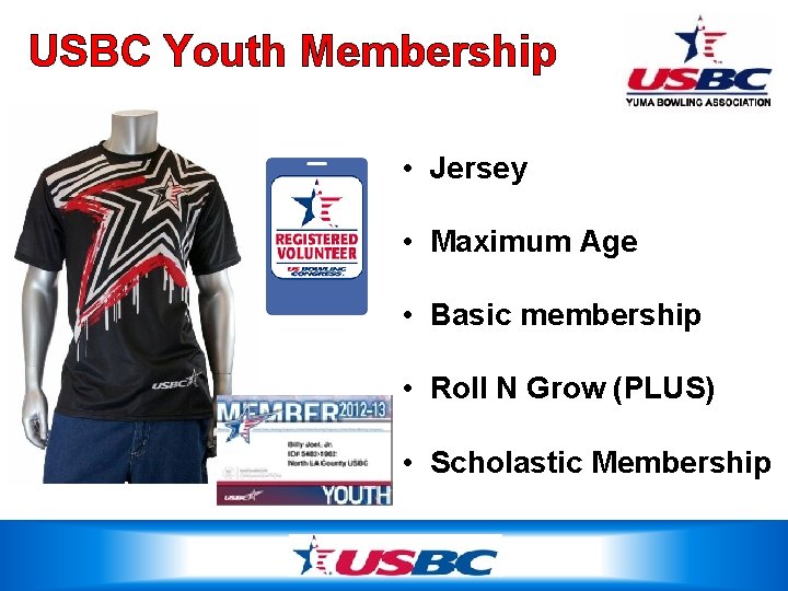 USBC Youth Membership • Jersey • Maximum Age • Basic membership • Roll N