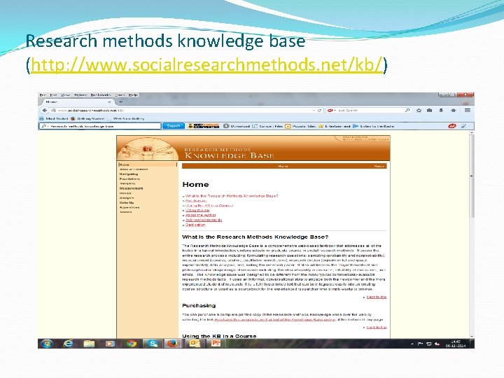 Research methods knowledge base (http: //www. socialresearchmethods. net/kb/) 