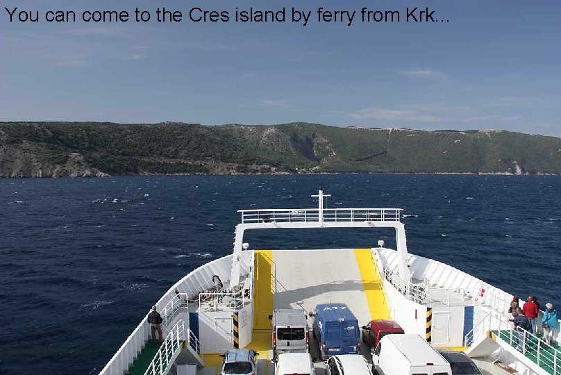 You can come to the Cres island by ferry from Krk. . . 