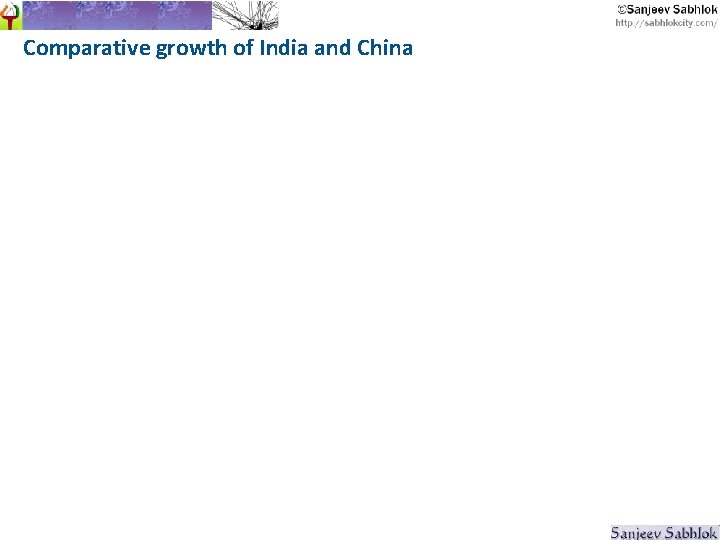 Comparative growth of India and China 