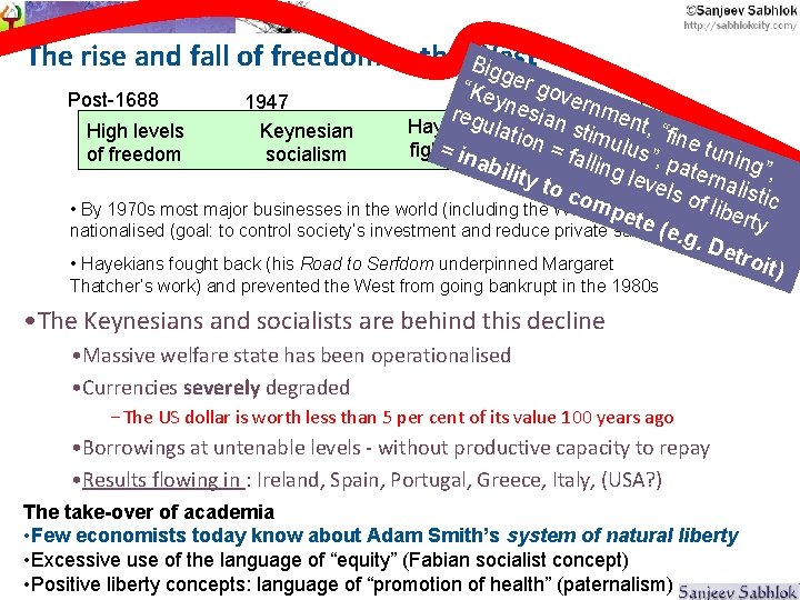 The rise and fall of freedom in the BWest ig g “Ke er gov