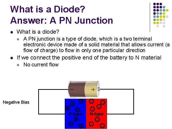 What is a Diode? Answer: A PN Junction l What is a diode? l