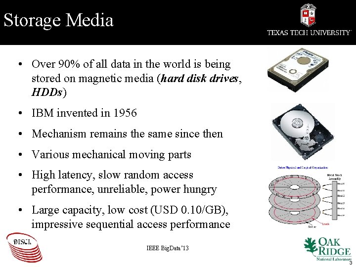 Storage Media • Over 90% of all data in the world is being stored