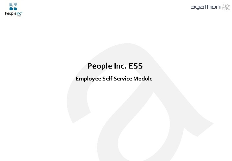 People Inc. ESS Employee Self Service Module 