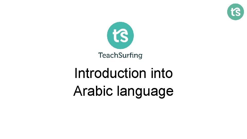 Introduction into Arabic language 