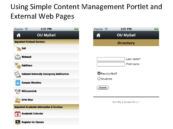 Using Simple Content Management Portlet and External Web Pages 