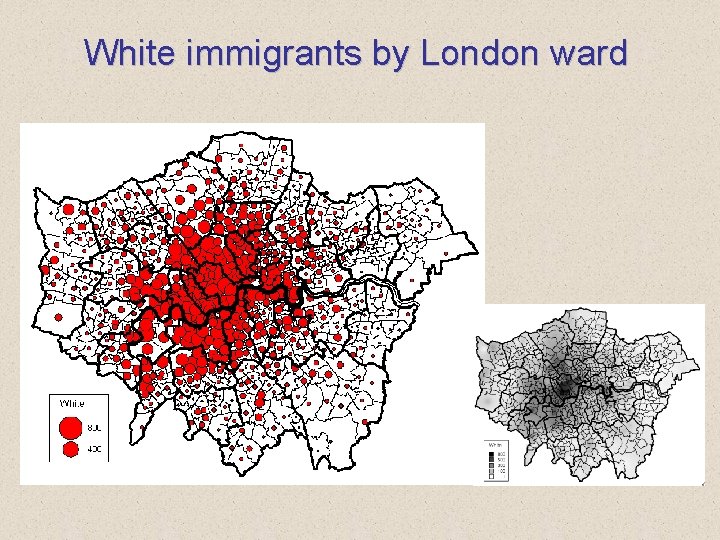 White immigrants by London ward 