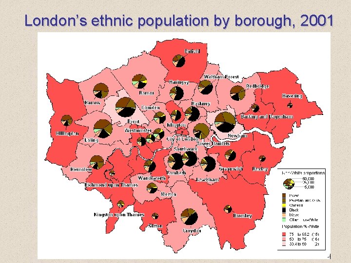 London’s ethnic population by borough, 2001 