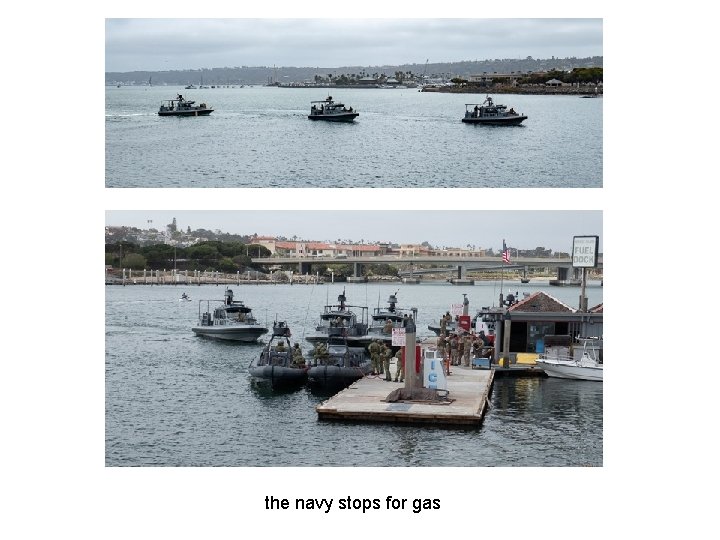 the navy stops for gas 