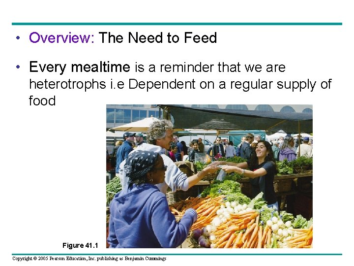  • Overview: The Need to Feed • Every mealtime is a reminder that