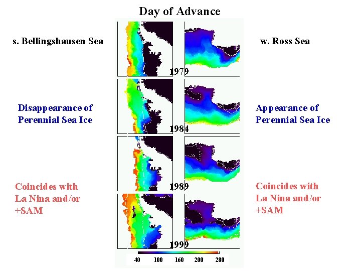 Day of Advance s. Bellingshausen Sea w. Ross Sea 1979 40 Disappearance of Perennial