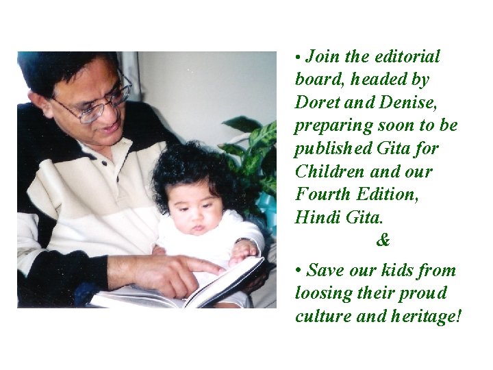  • Join the editorial board, headed by Doret and Denise, preparing soon to