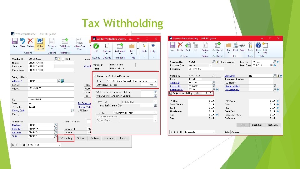 Tax Withholding 