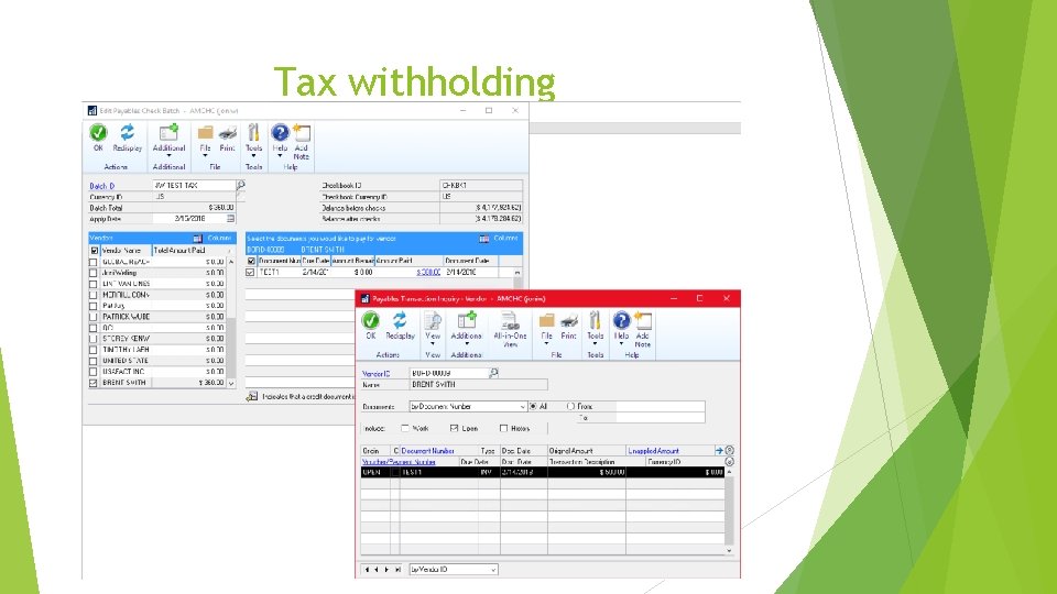 Tax withholding 