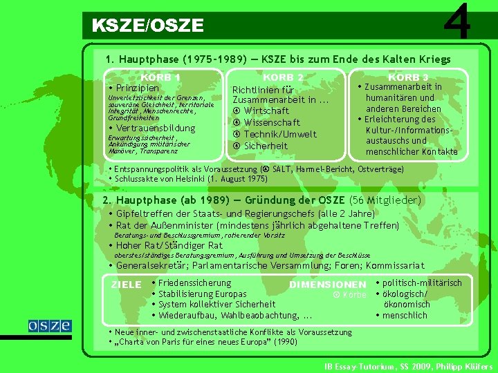 4 KSZE/OSZE 1. Hauptphase (1975 -1989) ― KSZE bis zum Ende des Kalten Kriegs