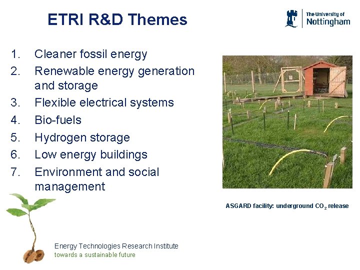 ETRI R&D Themes 1. 2. 3. 4. 5. 6. 7. Cleaner fossil energy Renewable