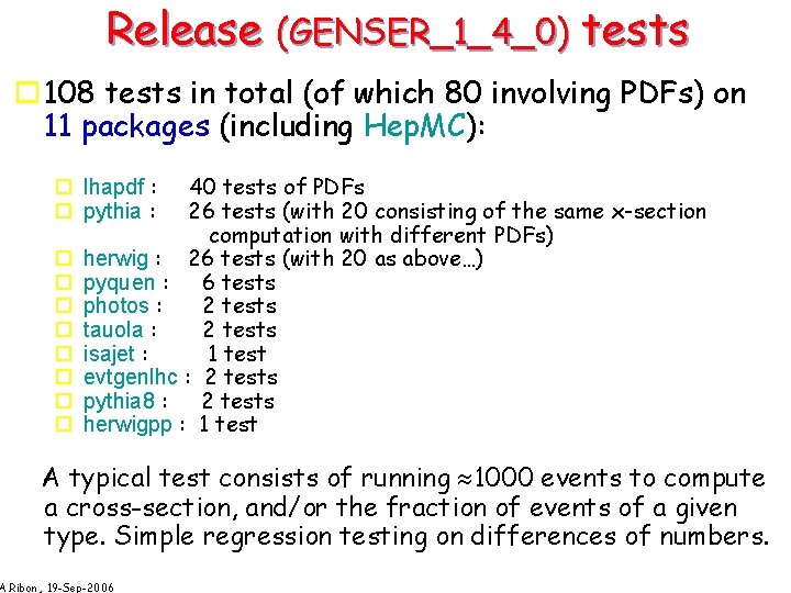 Release (GENSER_1_4_0) tests o 108 tests in total (of which 80 involving PDFs) on