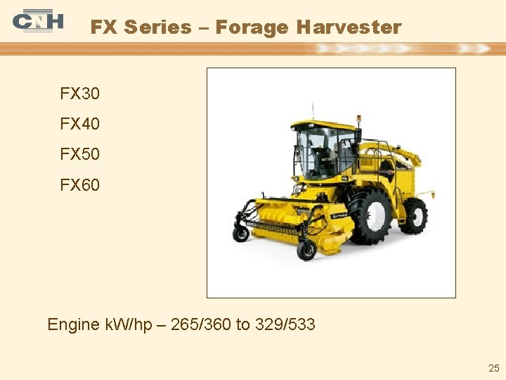 FX Series – Forage Harvester FX 30 FX 40 FX 50 FX 60 Engine