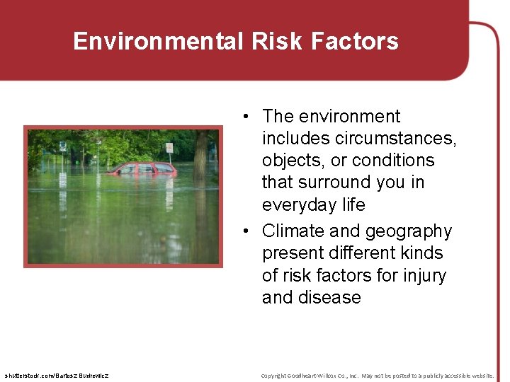 Environmental Risk Factors • The environment includes circumstances, objects, or conditions that surround you