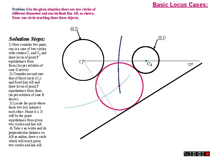 Basic Locus Cases: Problem 4: In the given situation there are two circles of