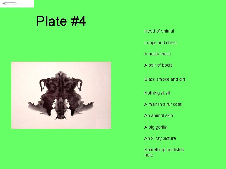 Plate #4 Head of animal Lungs and chest A nasty mess A pair of