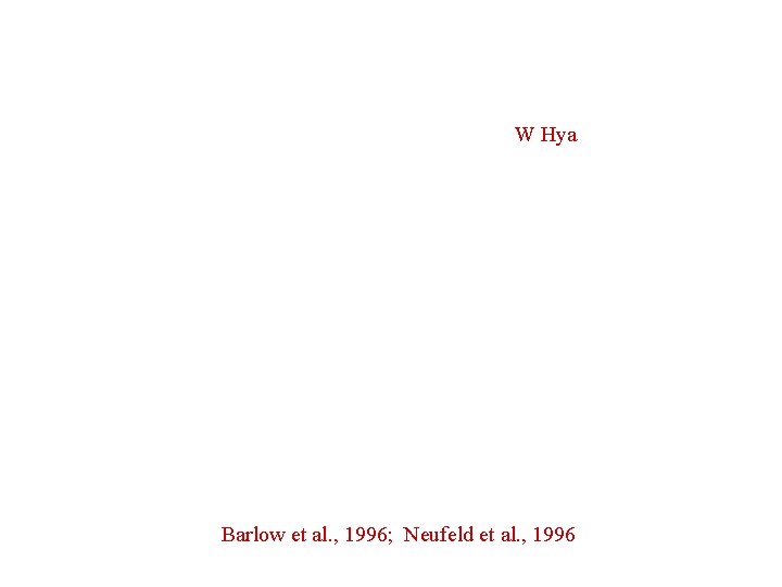 W Hya Barlow et al. , 1996; Neufeld et al. , 1996 J. Cernicharo.