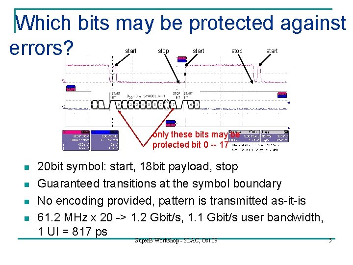 Which bits may be protected against errors? start stop start only these bits may