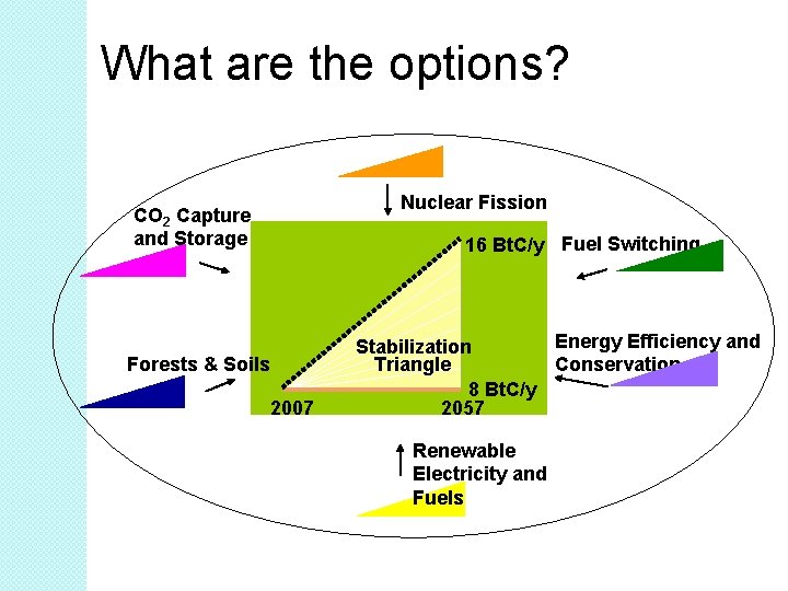 What are the options? Nuclear Fission CO 2 Capture and Storage 16 Bt. C/y