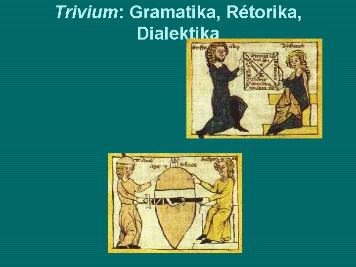 Trivium: Gramatika, Rétorika, Dialektika 