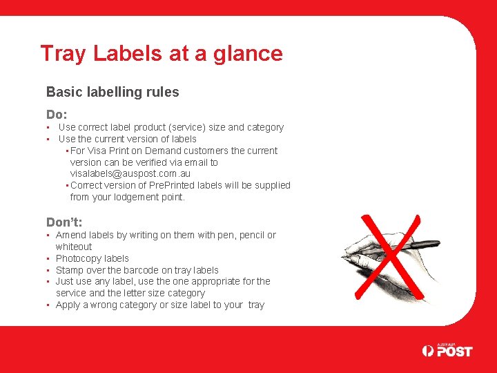 Tray Labels Business Letter Services Introduction Tray labels