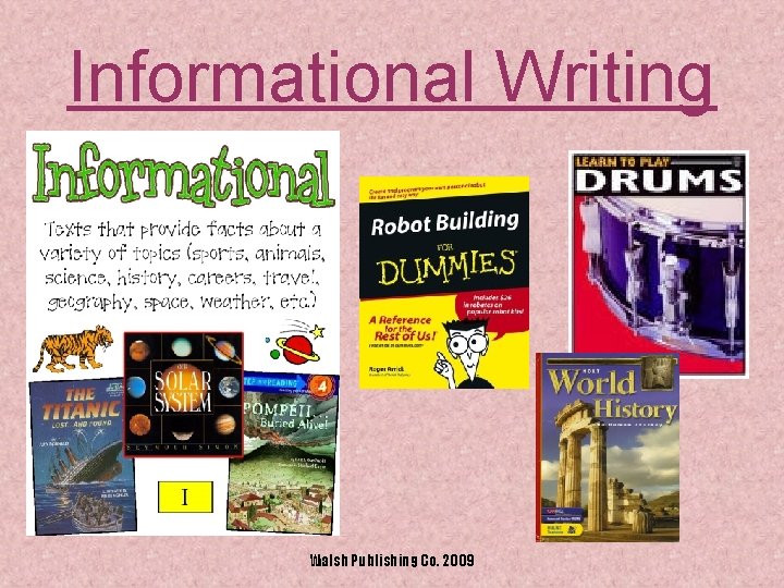 Informational Writing Walsh Publishing Co. 2009 