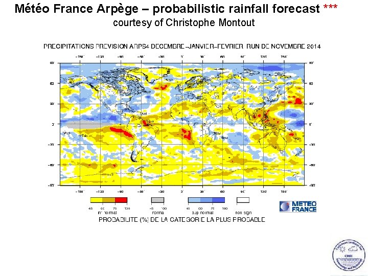 Météo France Arpège – probabilistic rainfall forecast *** courtesy of Christophe Montout 