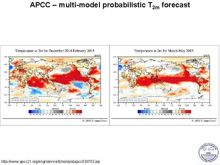 APCC – multi-model probabilistic T 2 m forecast http: //www. apcc 21. org/eng/service/6 mon/ps/japcc