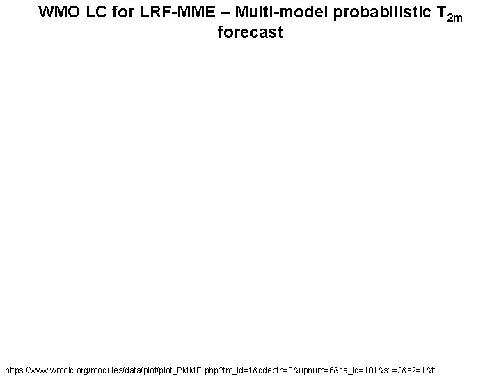 WMO LC for LRF-MME – Multi-model probabilistic T 2 m forecast https: //www. wmolc.