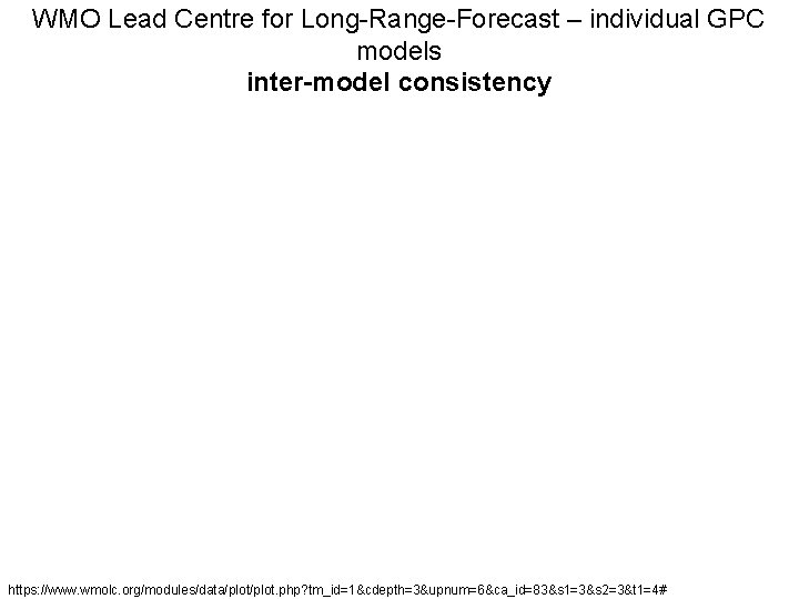 WMO Lead Centre for Long-Range-Forecast – individual GPC models inter-model consistency https: //www. wmolc.