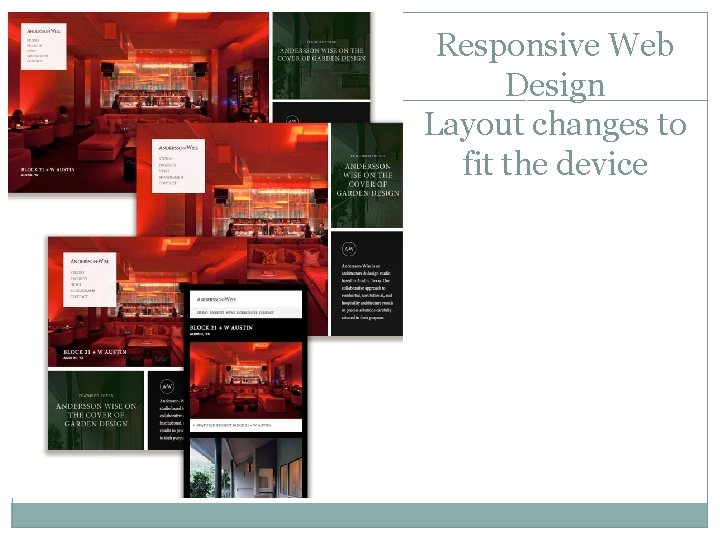 Responsive Web Design Layout changes to fit the device 