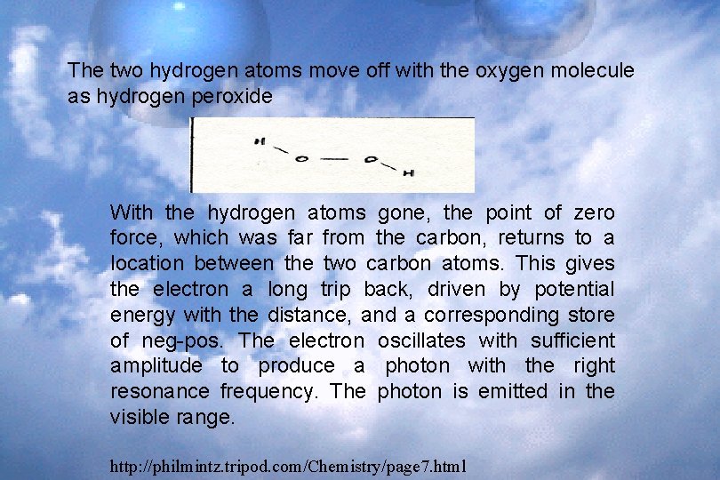 The two hydrogen atoms move off with the oxygen molecule as hydrogen peroxide With