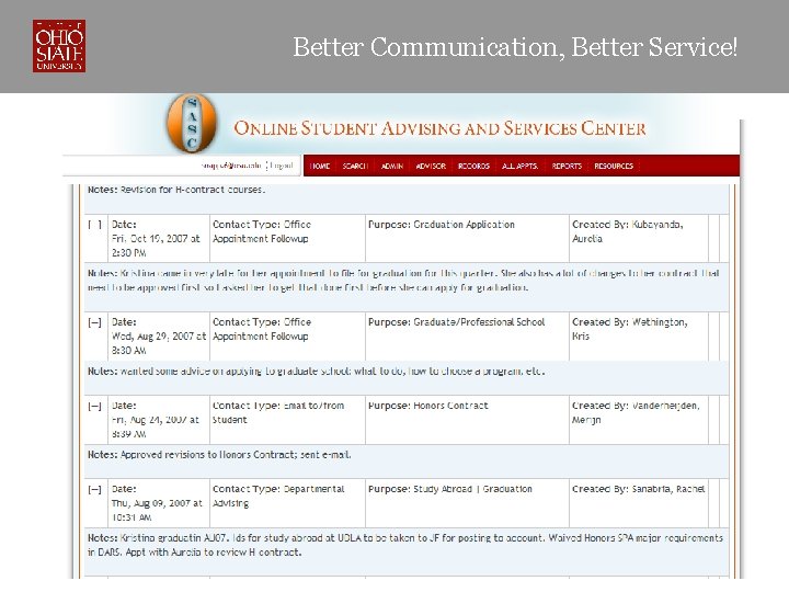 Better Communication, Better Service! 