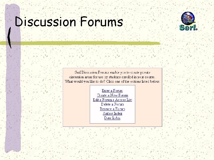 Discussion Forums 